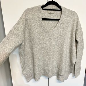 ALLSAINTS Oversized Boxy Slit Sweater- Small